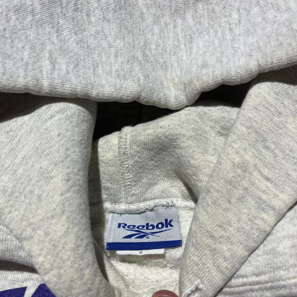 Vintage 90s West Stokes Baseball Grey Reebok Hoodie - Picture 6 of 6